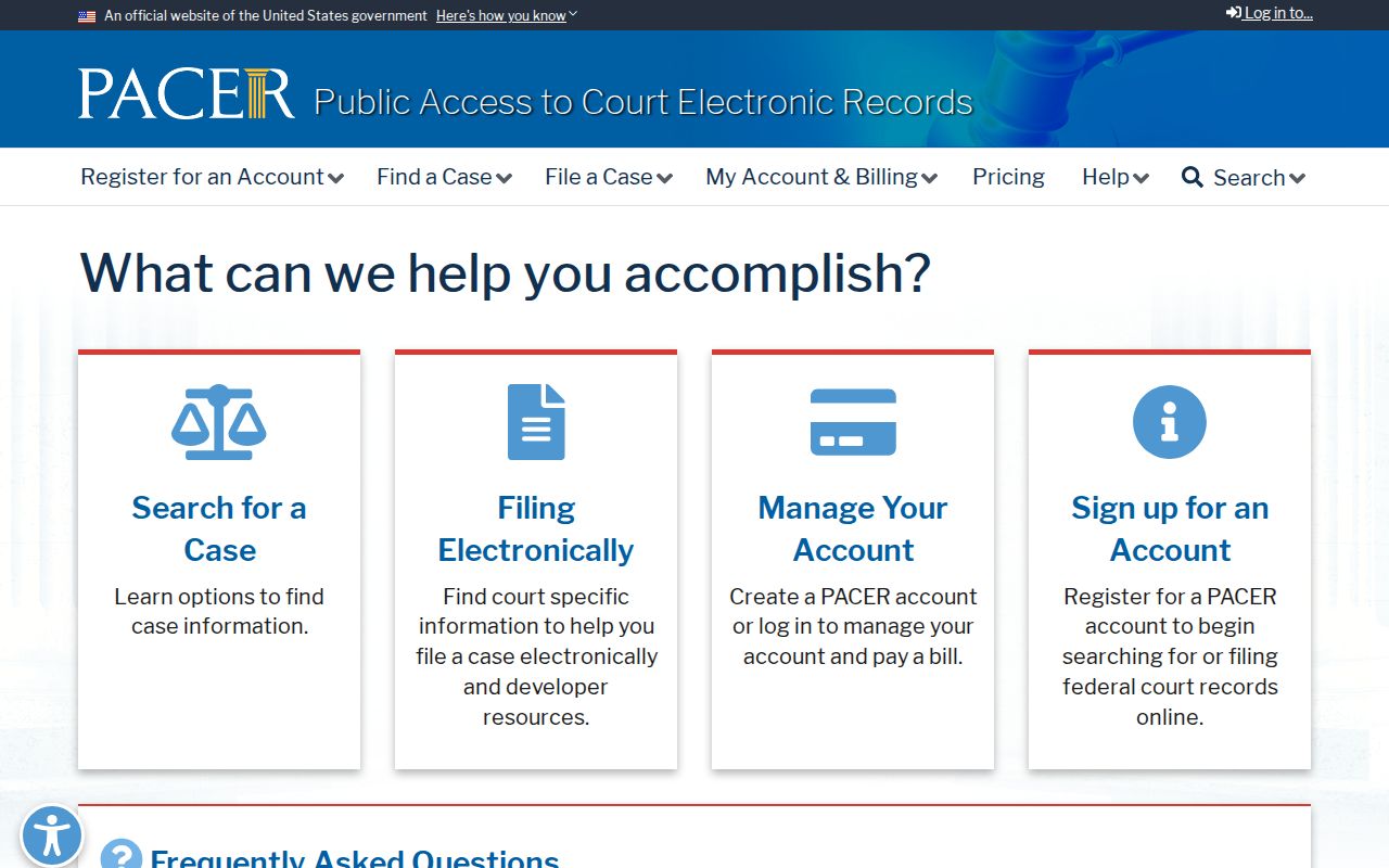 Federal criminal record search for Washoe County through PACER