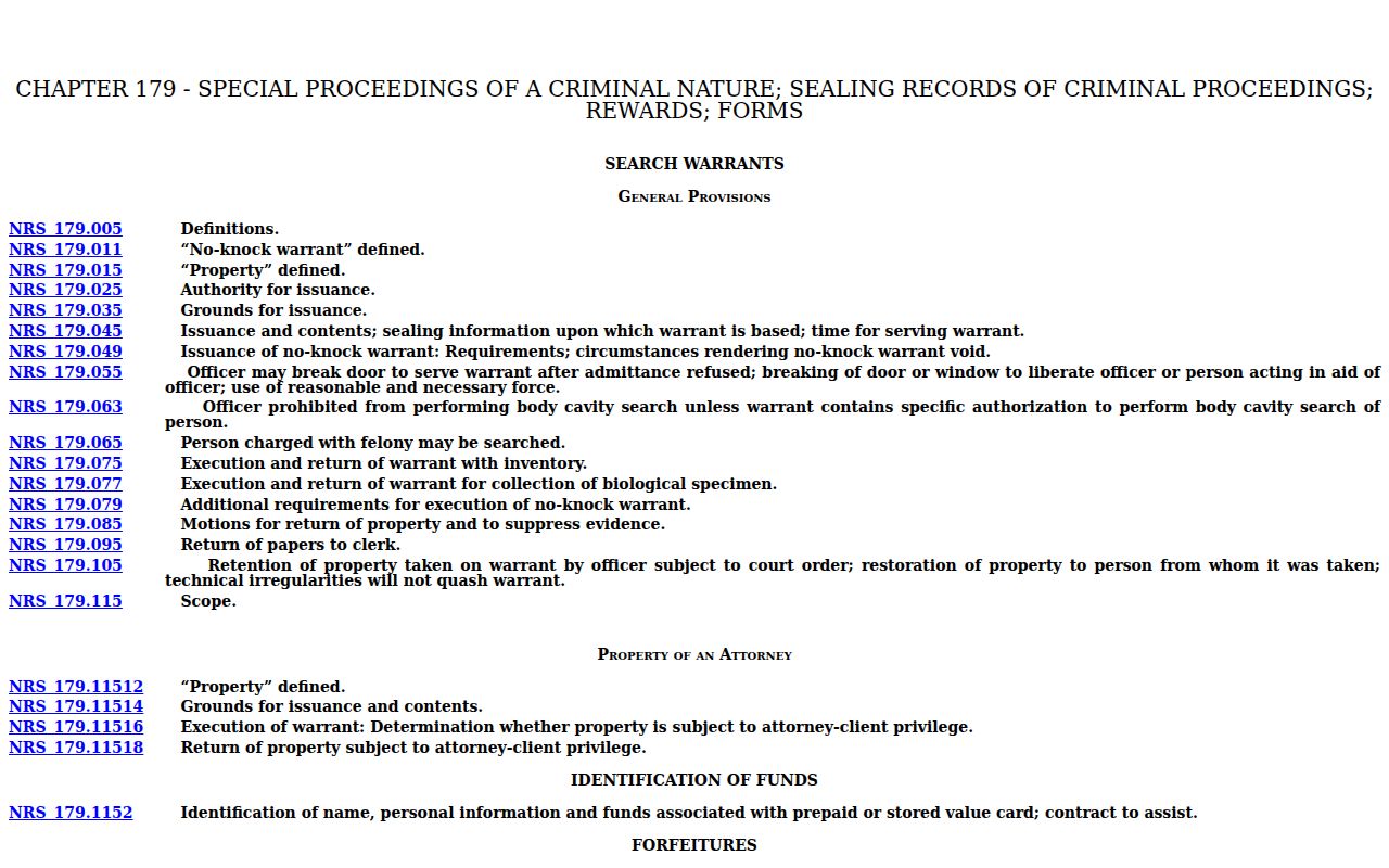 Nevada record sealing law for Washoe County criminal court records
